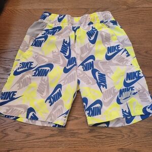 Nike Multicolor Logo Print Shorts